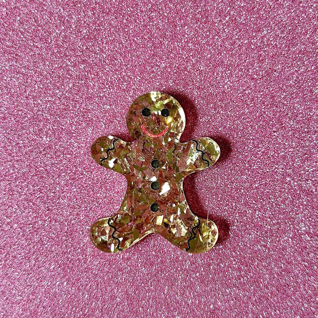 Christmas Gingerbread Brooch