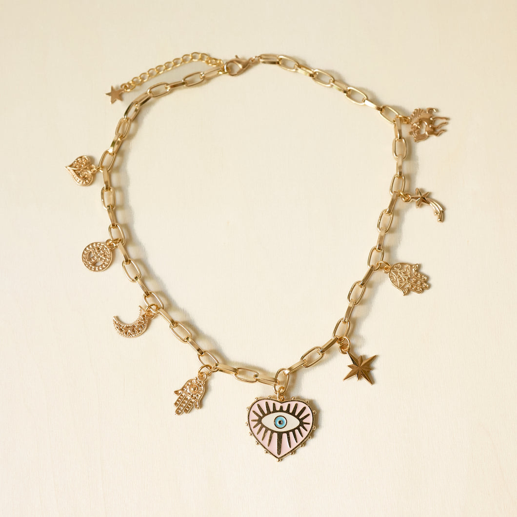 Mystic Charms Gold Chain Necklace