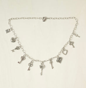 Unlock your style key charm necklace
