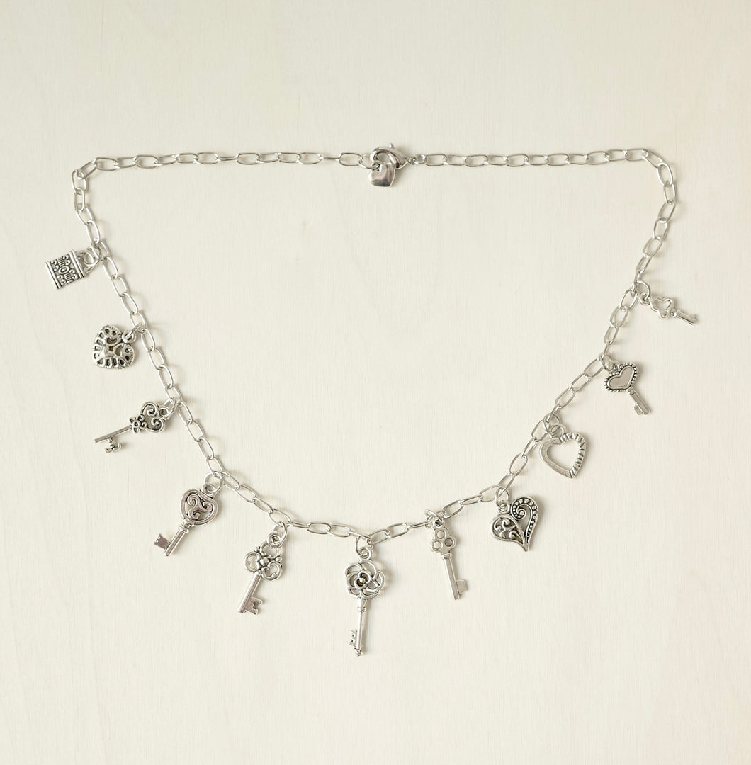 Unlock your style key charm necklace