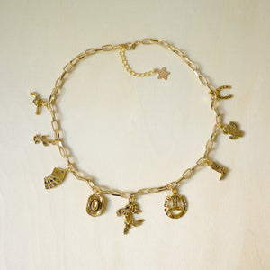 Yee haw Cowgirl Charm Necklace