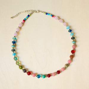 Multi colour beaded necklace