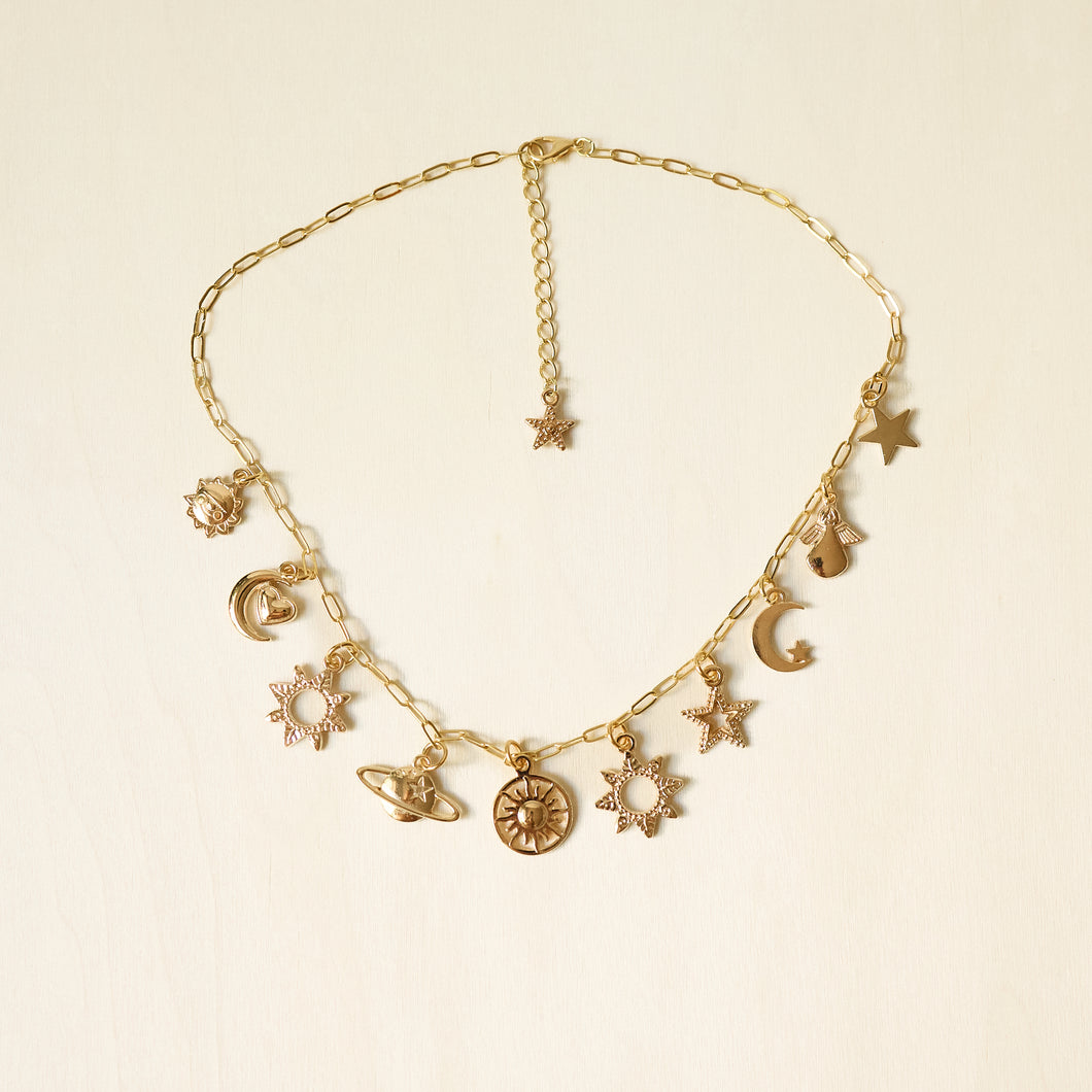 Celestial Dreamer Charm Necklace