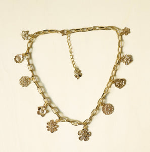 Floral Bloom Charm Necklace
