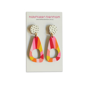 Madison organic triangle wood earrings #4