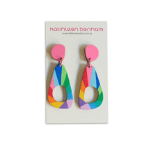 Load image into Gallery viewer, Madison organic triangle wood earrings #5
