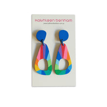 Load image into Gallery viewer, Madison organic triangle wood earrings #7
