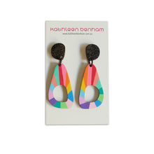 Load image into Gallery viewer, Madison organic triangle wood earrings #10
