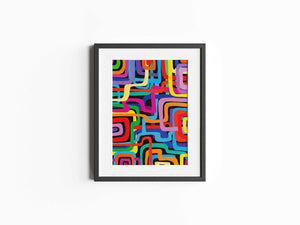 "Pipeline" abstract art print