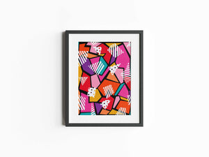 "Wedges" abstract art print